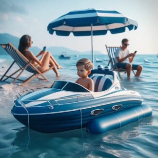 Melotadoso, yate hinchable a motor con control remoto en color azul